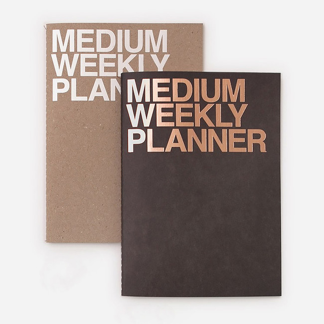 Medium 54 weeks undated weekly planner