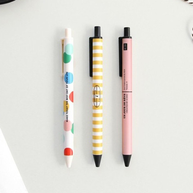 ICONIC Unique pattern knock retractable pen 0.38mm ver4