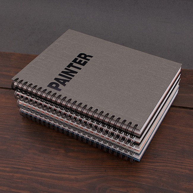 Painter spiral drawing notebook