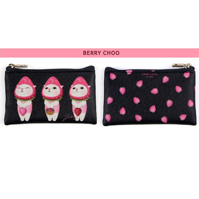 Berry choo - Jetoy Choo Choo cat flat zipper card case