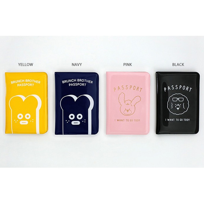 Color - ROMANE Enamel passport cover case holder