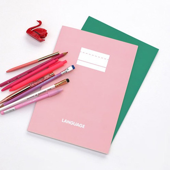 Indi pink - 2NUL Language B5 study lined notebook ver3