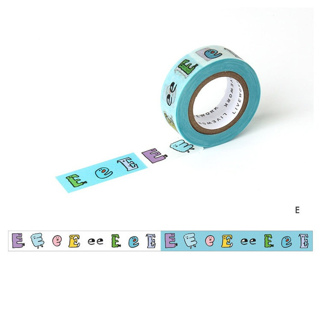 E - Livework Jam Jam alphabet A-N single deco masking tape