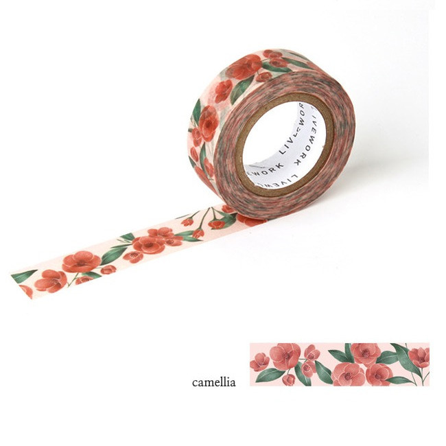 Camellia - Livework Proust pattern single deco masking tape