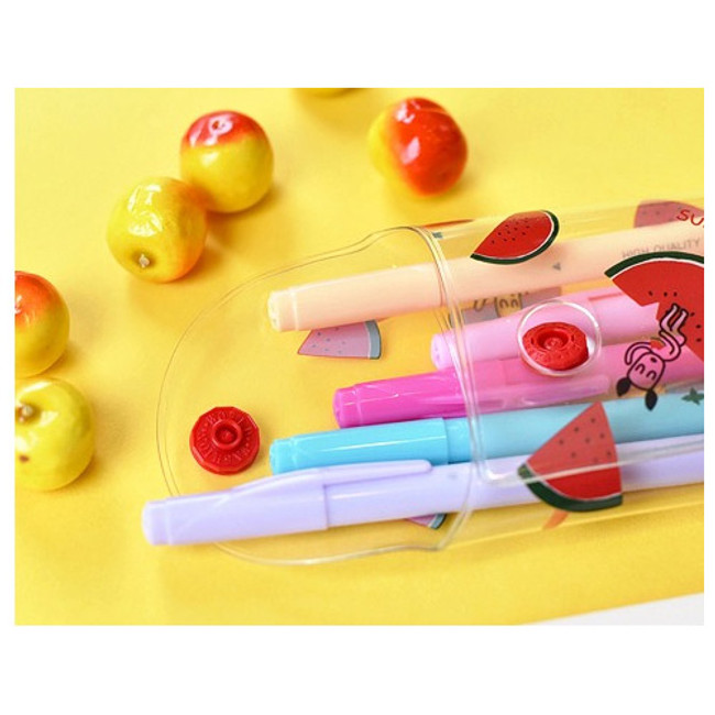 N.IVY Odong et valerie watermelon clear folding pencil case