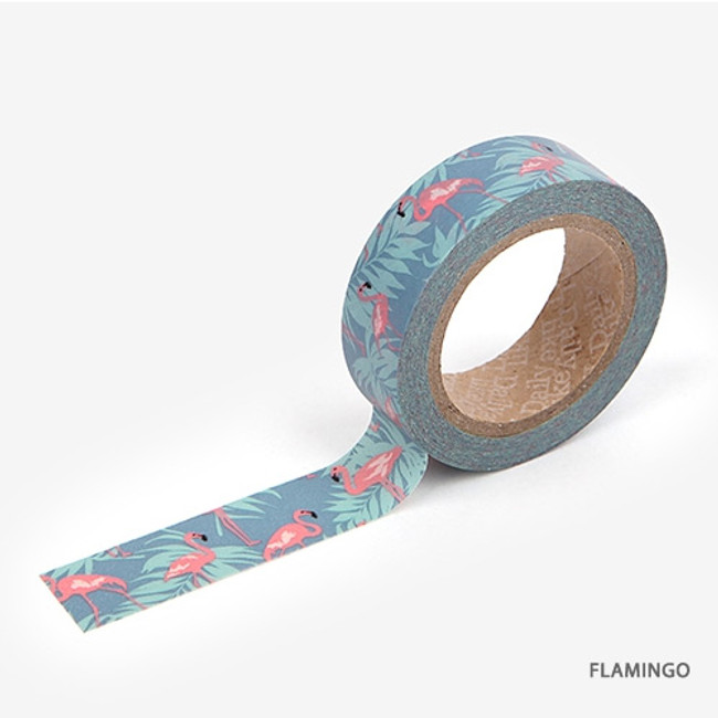 Flamingo - Dailylike Animal 2 deco masking tape set of 4