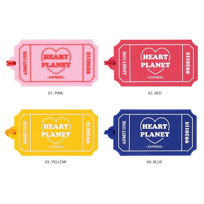 Option - After The Rain Heart planet ticket travel luggage name tag