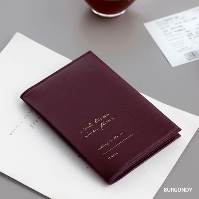 Burgundy - Iconic Slit passport cover case holder