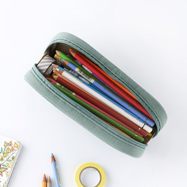 Livework A low hill standard pocket large cotton pencil case