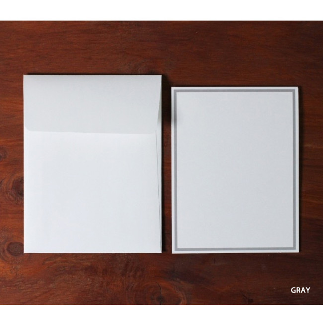 Gray - 5X7 photo frame card with envelope