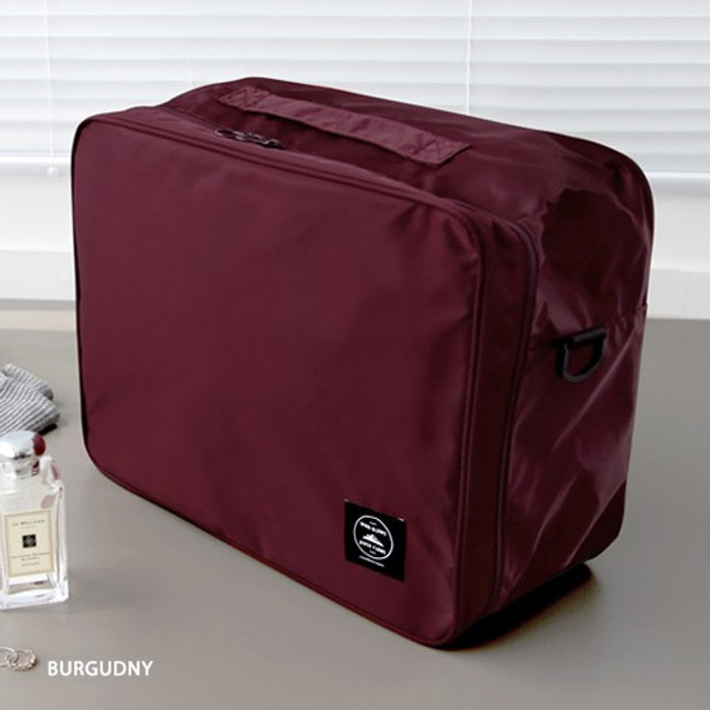 Burgundy - Two way trunk travel organizer pouch bag