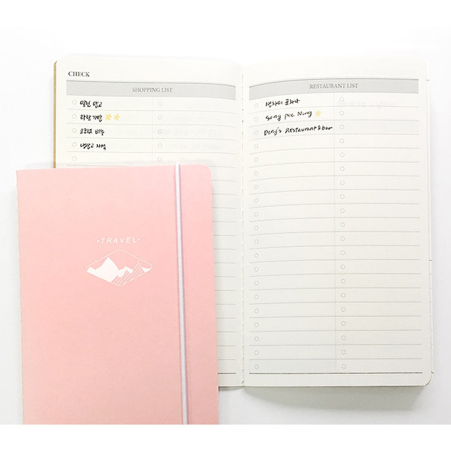 Shopping list - O-check Light travel daily planner notebook