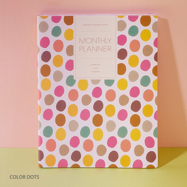 Color dot - 2019 Pattern dated monthly large planner