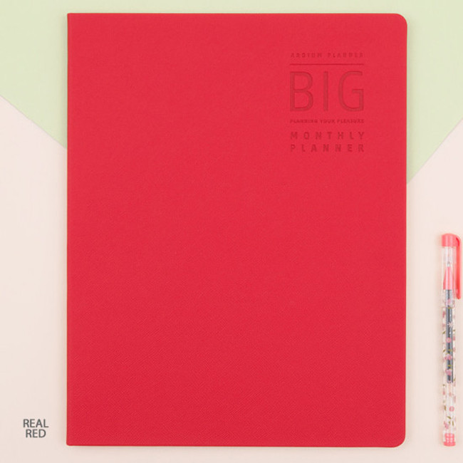 Real red - 2019 Premium big dated monthly planner