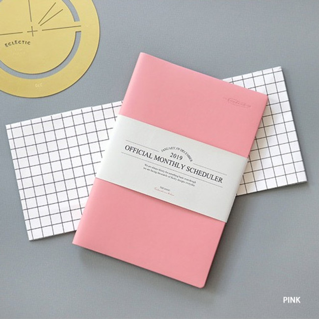 Pink - 2019 The basic official small dated monthly planner