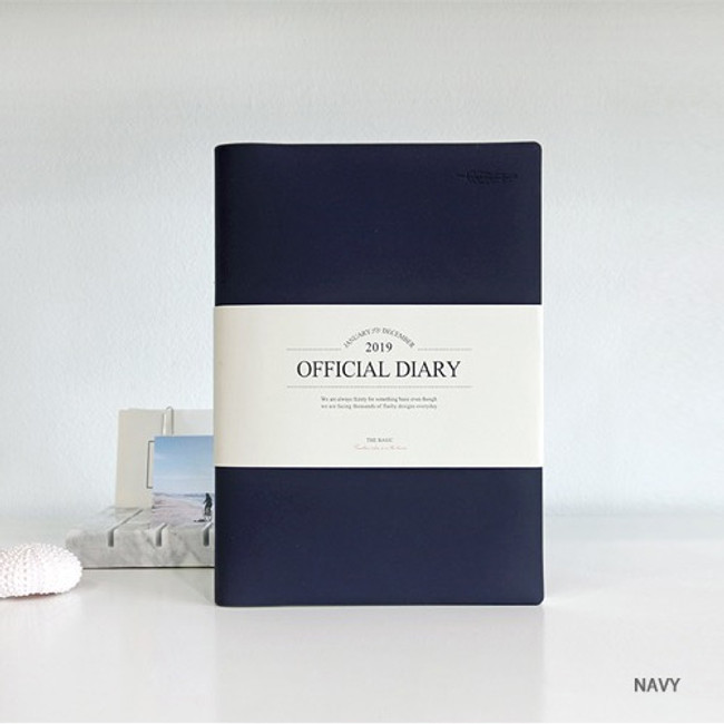 Navy - The Basic official undated monthly diary notebook