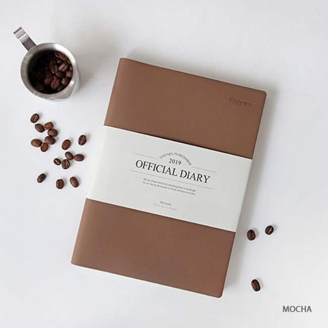 Mocha - The Basic official undated monthly diary notebook