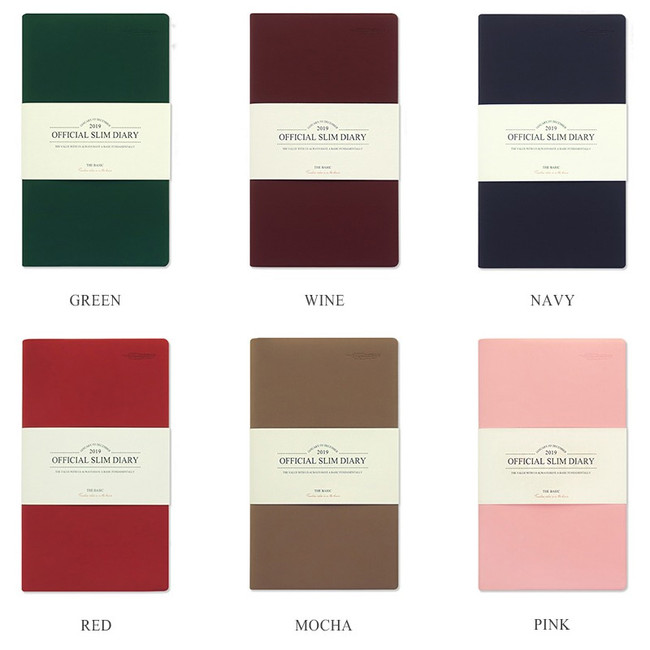 Color - The Basic official slim undated weekly diary