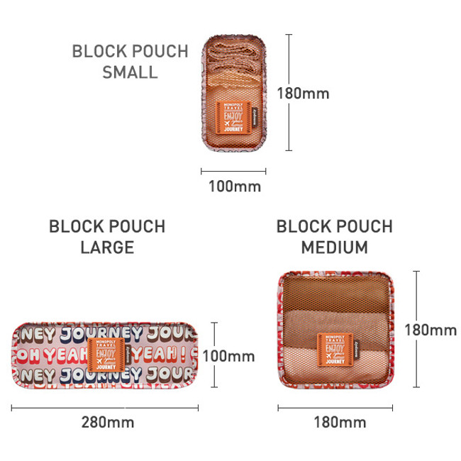 Size - Enjoy journey mesh bag packing aids block pouch set