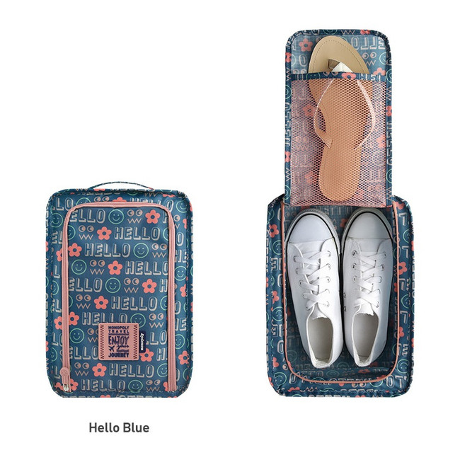 Hello blue - Monopoly Enjoy journey travel zip shoes pouch bag