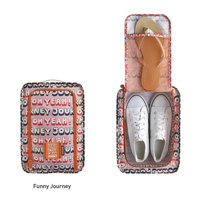 Funny journey - Monopoly Enjoy journey travel zip shoes pouch bag