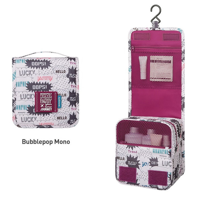 Bubblepop mono - Monopoly Enjoy journey small travel hanging toiletry pouch bag