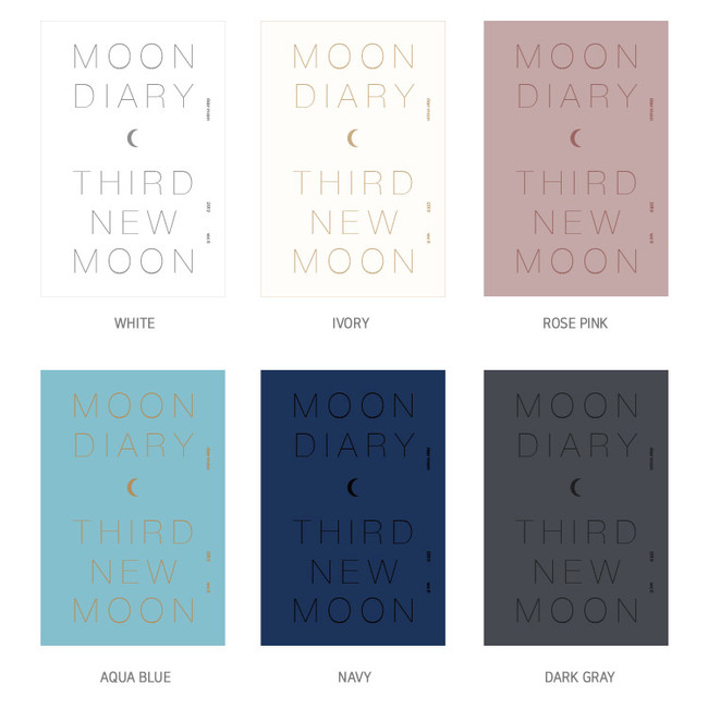 Color - 2019 The third moon dated weekly diary planner