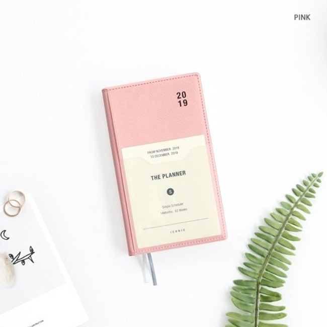 Pink - 2019 Simple small dated weekly planner