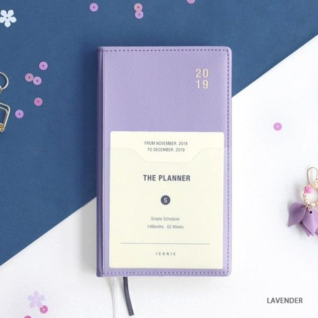 Lavender - 2019 Simple small dated weekly planner