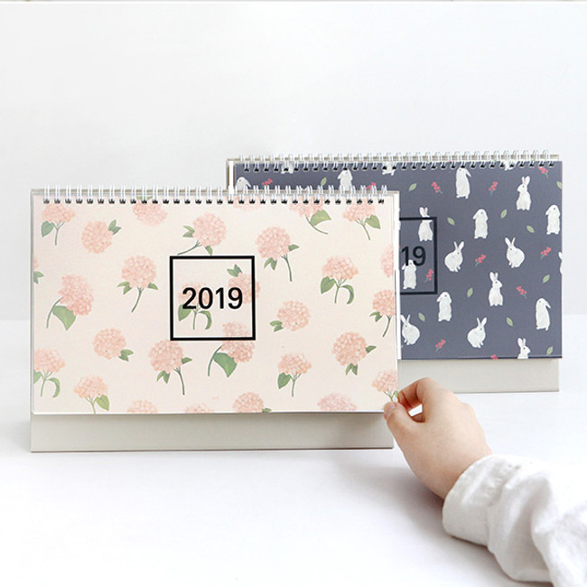 Gunmangzeung 2019 Pattern spiral desk monthly calendar