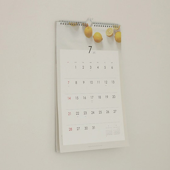 Dash and Dot 2019 Slow life wall calendar