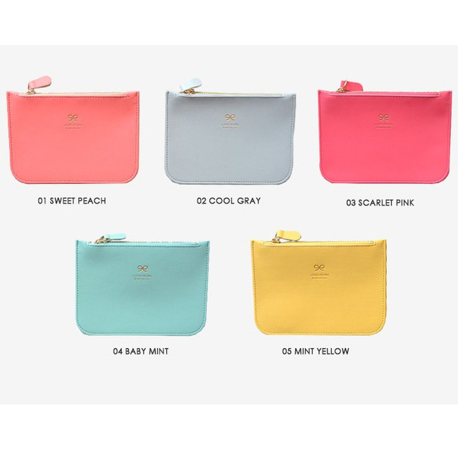 Colors of Lovelyborn daily zipper flat small pouch