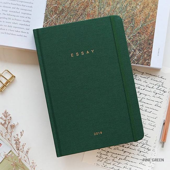 Pine green - Paperian 2019 Essay B6 hardcover dated weekly planner