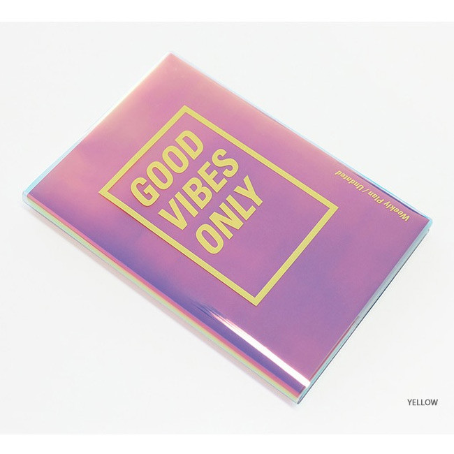 Yellow - Paperian Good vibe only undated weekly planner