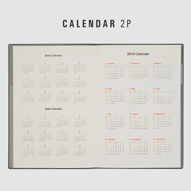 Calendar - 2019 Table talk B6 basic dated monthly planner