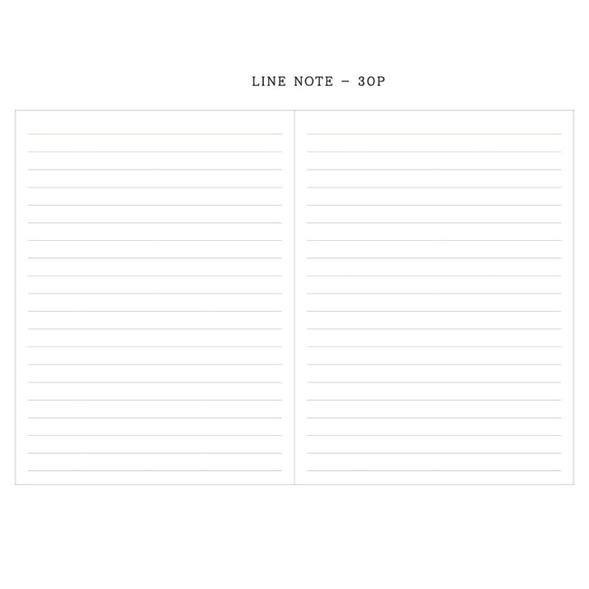 Lined note - 2019 Agenda small dated weekly planner