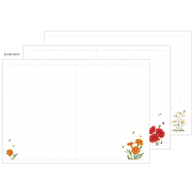 Blank note - 2019 Birth flower dated weekly planner