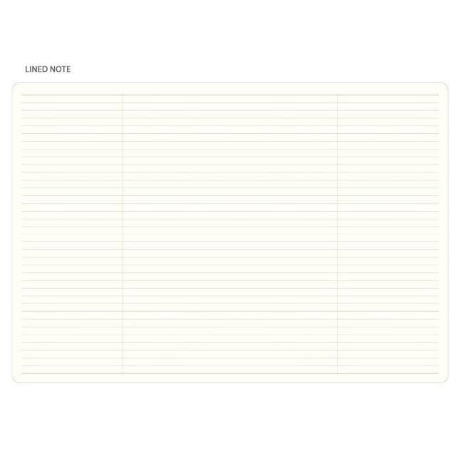 Lined note - 2019 Slim and wide B5 dated monthly planner 