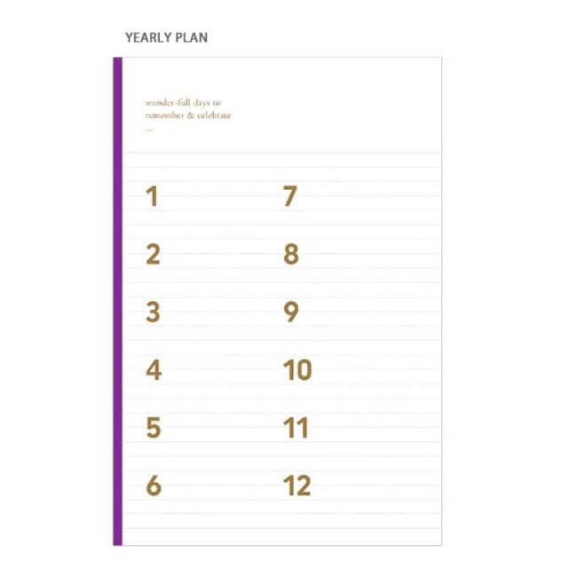 Yearly - 2019 Spiral medium dated monthly second planner