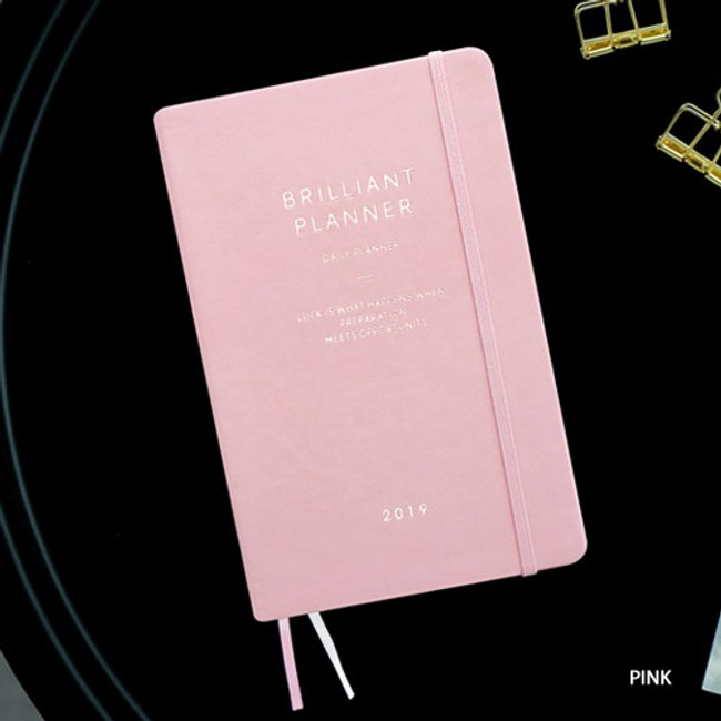 Pink - 2019 Brilliant dated 396 daily planner