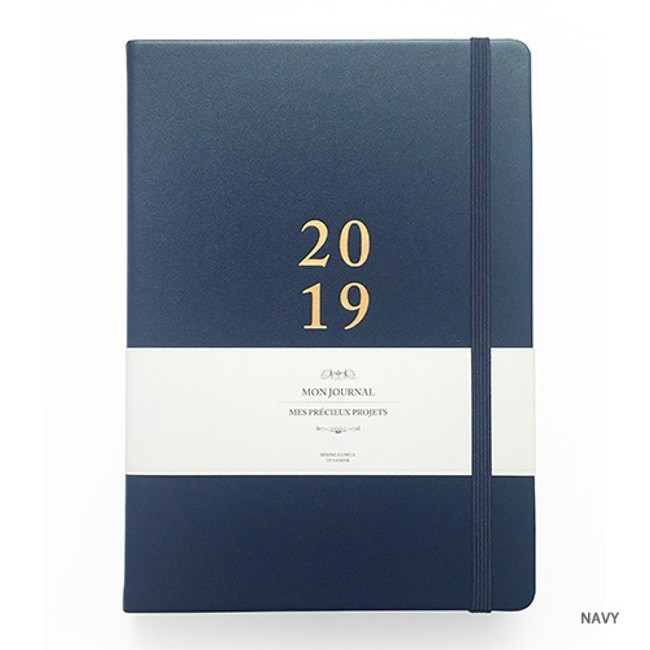 Navy - O-check 2019 Mon journal dated weekly diary scheduler