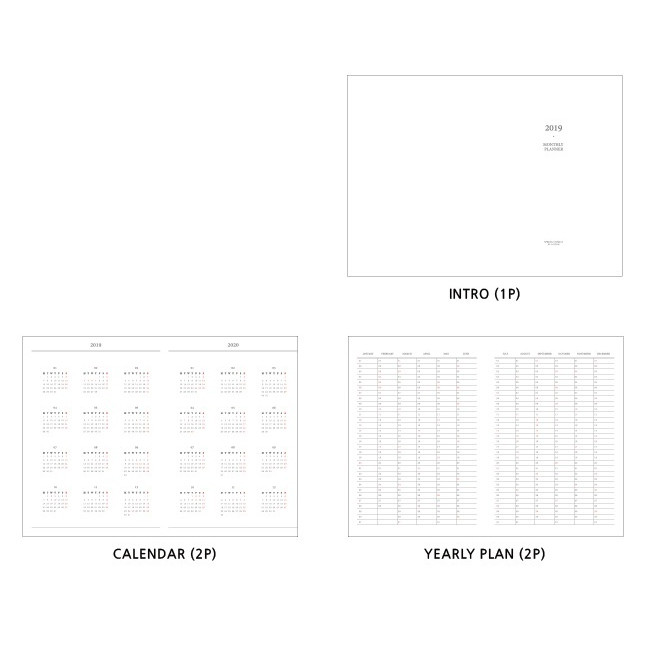 Composition - O-CHECK 2019 Spring come dated monthly planner