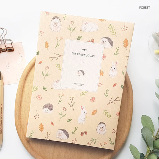Forest - 2019 Les beaux jours dated weekly diary planner
