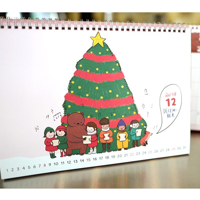 N.IVY 2019 Valerie studio childlike spiral desk calendar