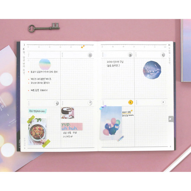 Weekly plan - Moon piece undated weekly diary planner