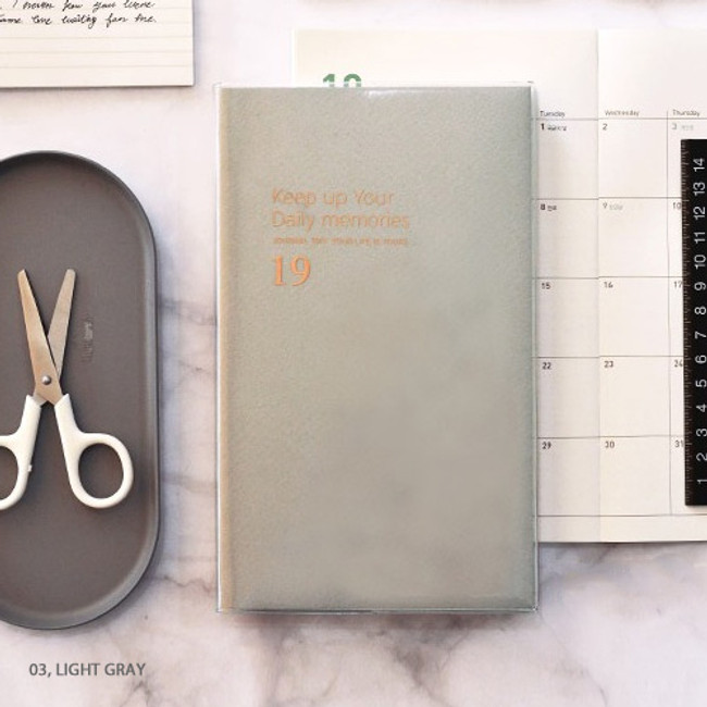 03 Light gray - 2019 One fine day dated weekly planner