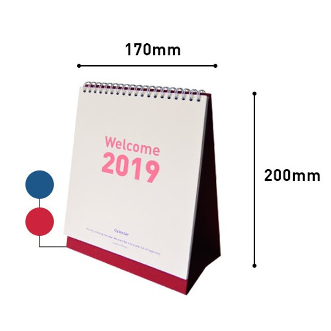 Size - Jam studio 2019 Welcome standing desk flip calendar