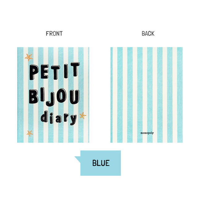 Blue - Monopoly Petit bijou undated daily  diary