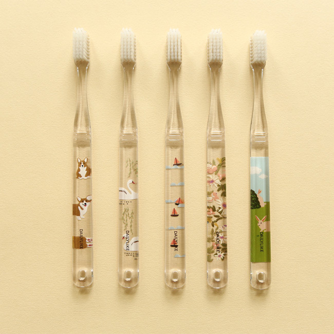 Colorful patterned illustration toothbrush