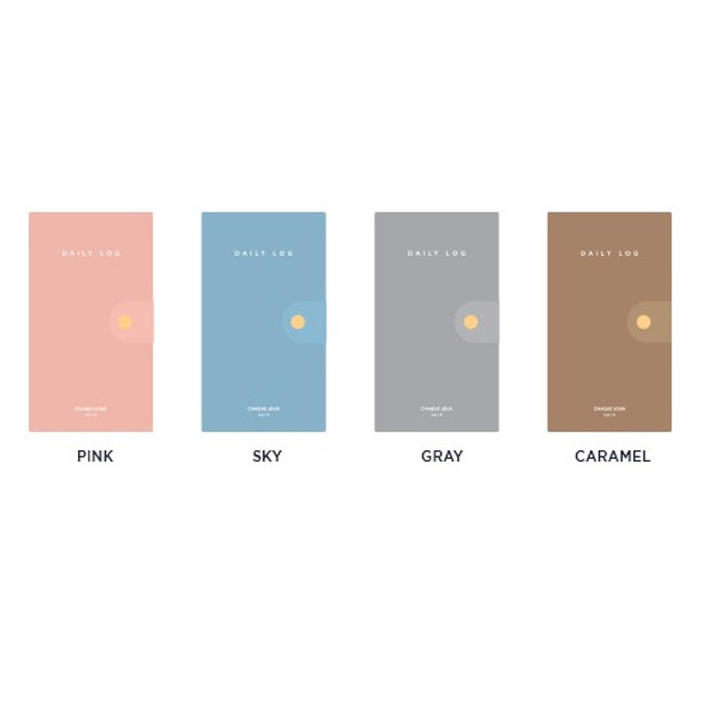 Color - 2019 The daily log button dated weekly diary